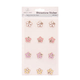 Angels Craft Stone Sticker Sheet Stickers: Enamel Flower Stone Shapes (12 Stones Total)