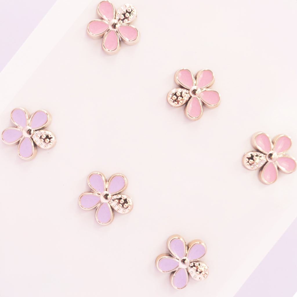Angels Craft Stone Sticker Sheet Stickers: Enamel Flower Stone Shapes (12 Stones Total)