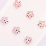 Angels Craft Stone Sticker Sheet Stickers: Enamel Flower Stone Shapes (12 Stones Total)
