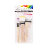 Angels Craft 3 Count Painting Brush (Colored Bristle Tips)
