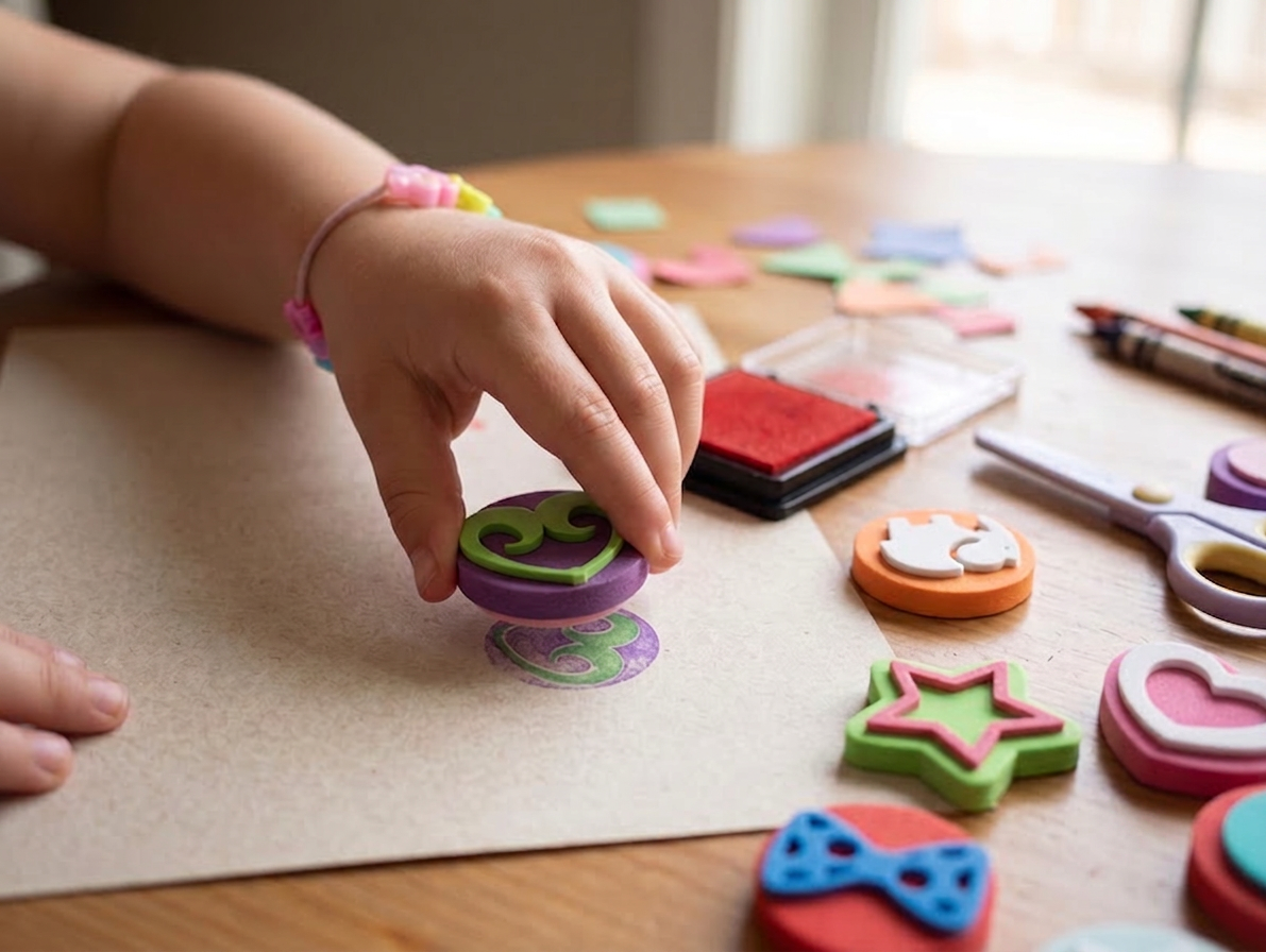 Foam Stamps in Assorted Shapes, 12-ct