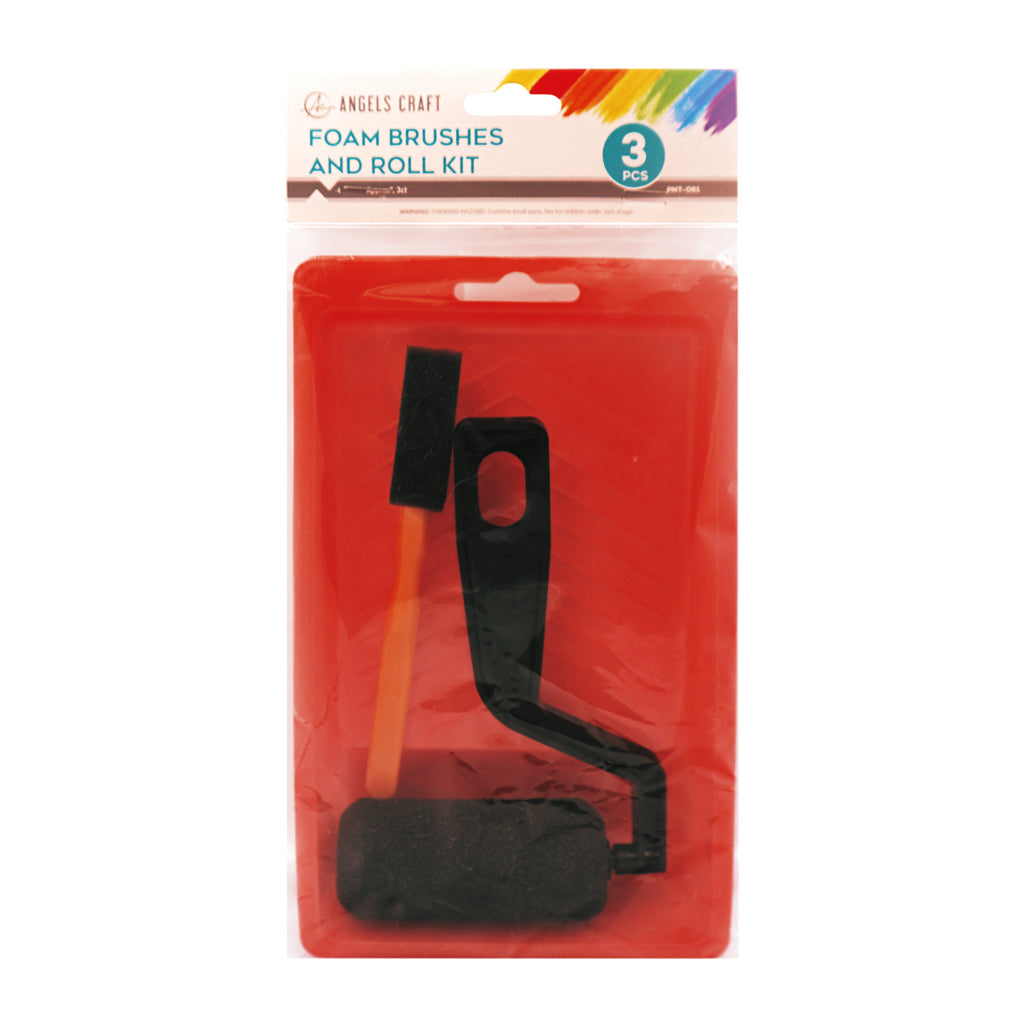 Foam Brush & Roller Kit 3ct – Painting Tools