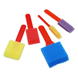 Colorful Foam Sponge Paint Brushes (5-Piece Set)