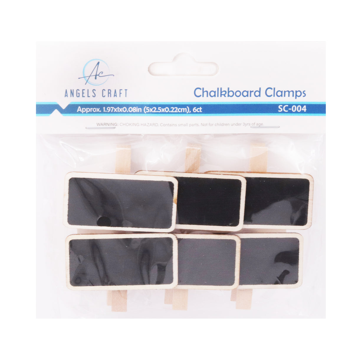 Angels Craft 6 Count Chalkboard Clips