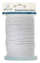Premium Braided Elastic Band – 0.20" Wide x 10.94 Yards (10 Meters)