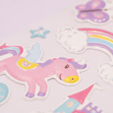 Angels Craft Puffy Stickers: Unicorn Whimsy Dream (21 Stickers Total)