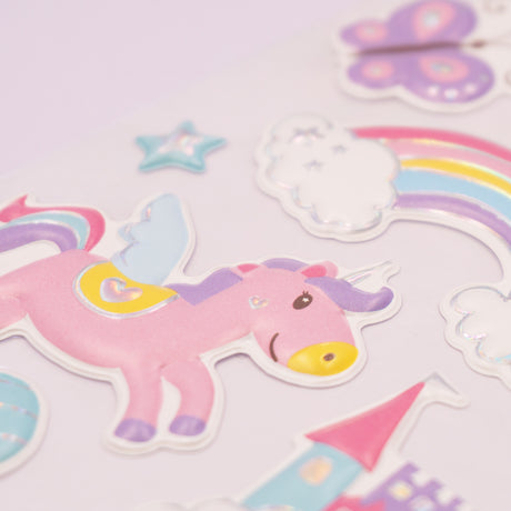 Angels Craft Puffy Stickers: Unicorn Whimsy Dream (21 Stickers Total)