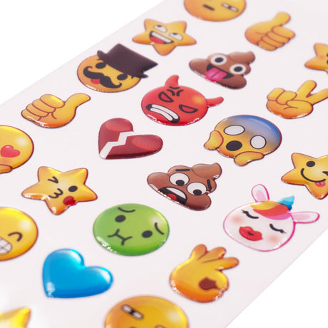 Angels Craft Epoxy Stickers: Expressive Faces (40 Stickers Total)