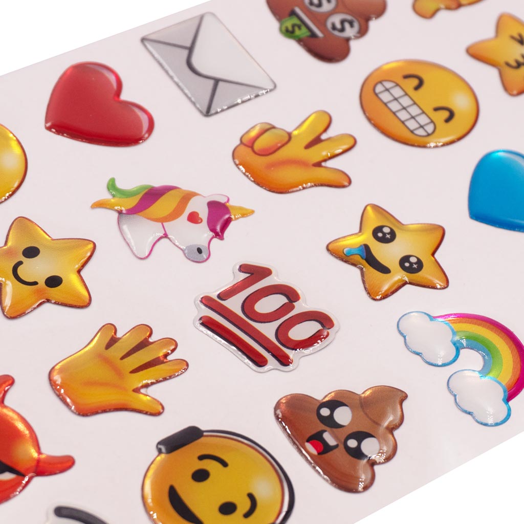 Angels Craft Epoxy Stickers: Expressive Faces (40 Stickers Total)