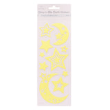 Angels Craft Glow In The Dark Stickers: Moon & Stars (10 Stickers Total)
