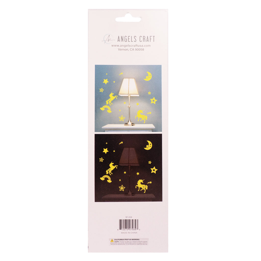 Angels Craft Glow In The Dark Stickers: Moon & Stars (10 Stickers Total)