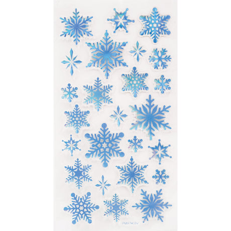 Angels Craft Epoxy Stickers: Christmas, Snowflake Sparkle (25 Stickers Total)