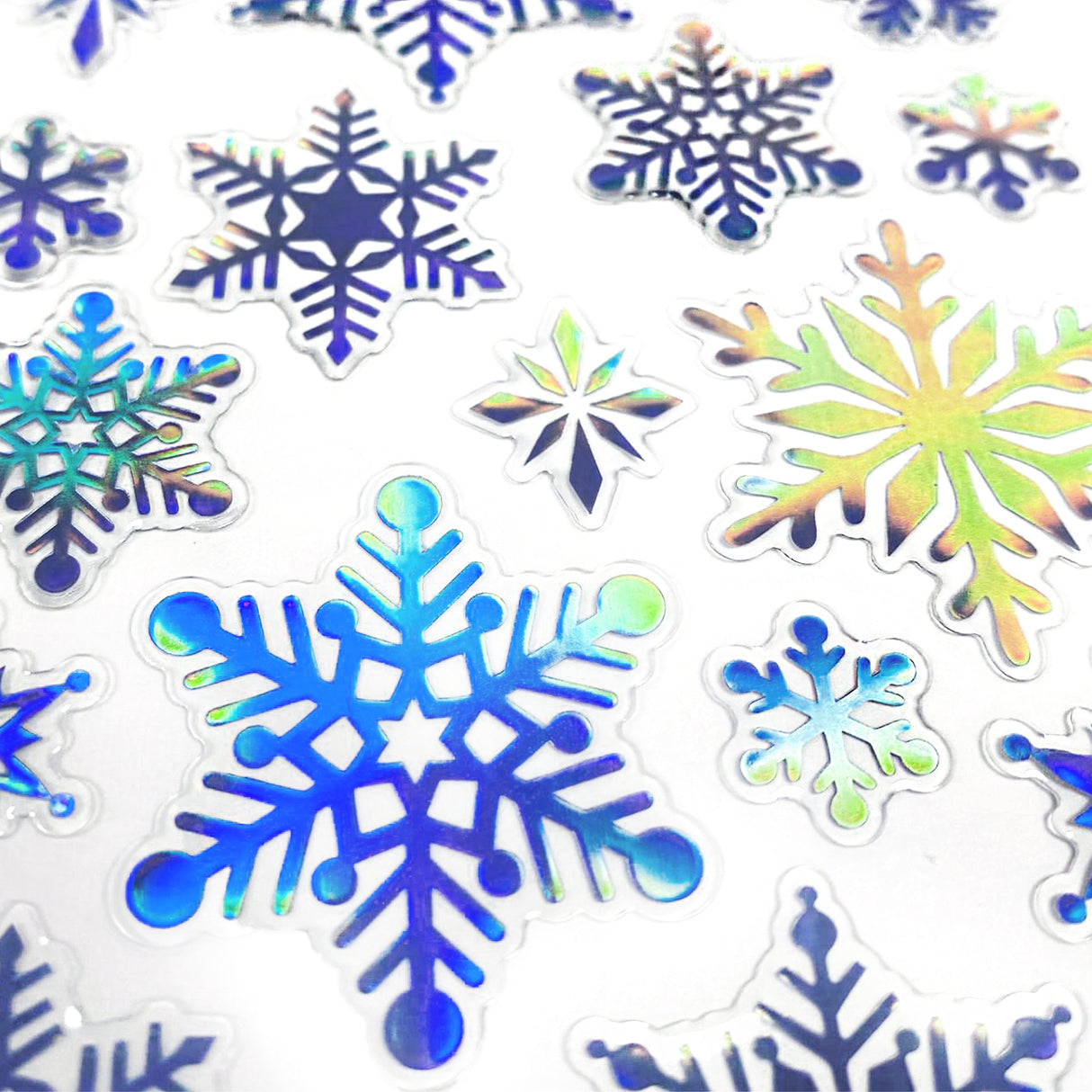 Angels Craft Epoxy Stickers: Christmas, Snowflake Sparkle (25 Stickers Total)