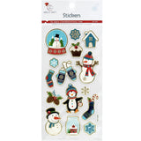 Angels Craft Pop Up Stickers: Christmas, Frosty Globes (15 Stickers Total)