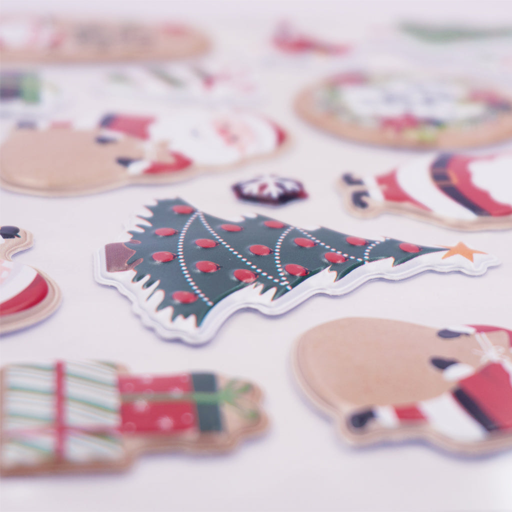 Angels Craft Stickers: Festive Cheer Christmas (39 Stickers Total)