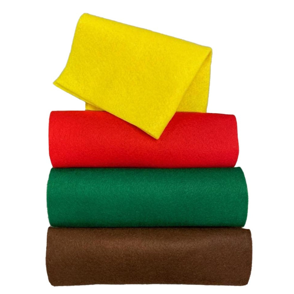 Angels Craft 4 Count Felt Sheets in Festive Colors
