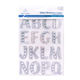 Angels Craft Glitter Letters w/ Rhinestone Stickers (72 Stickers Total)