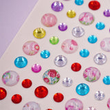 Angels Craft Stone Sticker Sheet Stickers: Stone & Epoxy Resin Vintage Florals (207 Stones Total)