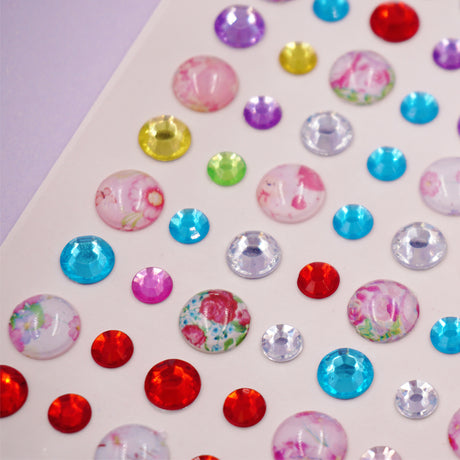 Angels Craft Stone Sticker Sheet Stickers: Stone & Epoxy Resin Vintage Florals (207 Stones Total)