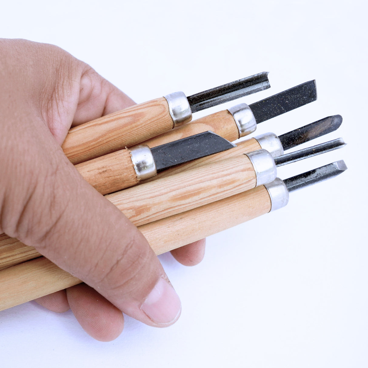 Angels Craft 5 Count 5.5" Wood Carving Set with Wood Handles