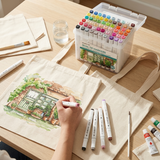 Effortless Style & Endless Creativity: Plain Cotton Tote Bag Set (2-Pack)