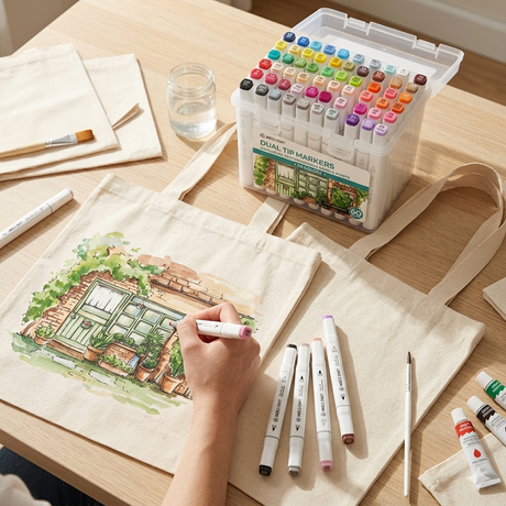 Effortless Style & Endless Creativity: Plain Cotton Tote Bag Set (2-Pack)
