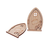 Unfinished Wooden Fairy Doors (2-Pack)