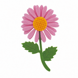 Soft Felt Daisy Flower Stickers – 4-Pack (Assorted Pink & Orange)