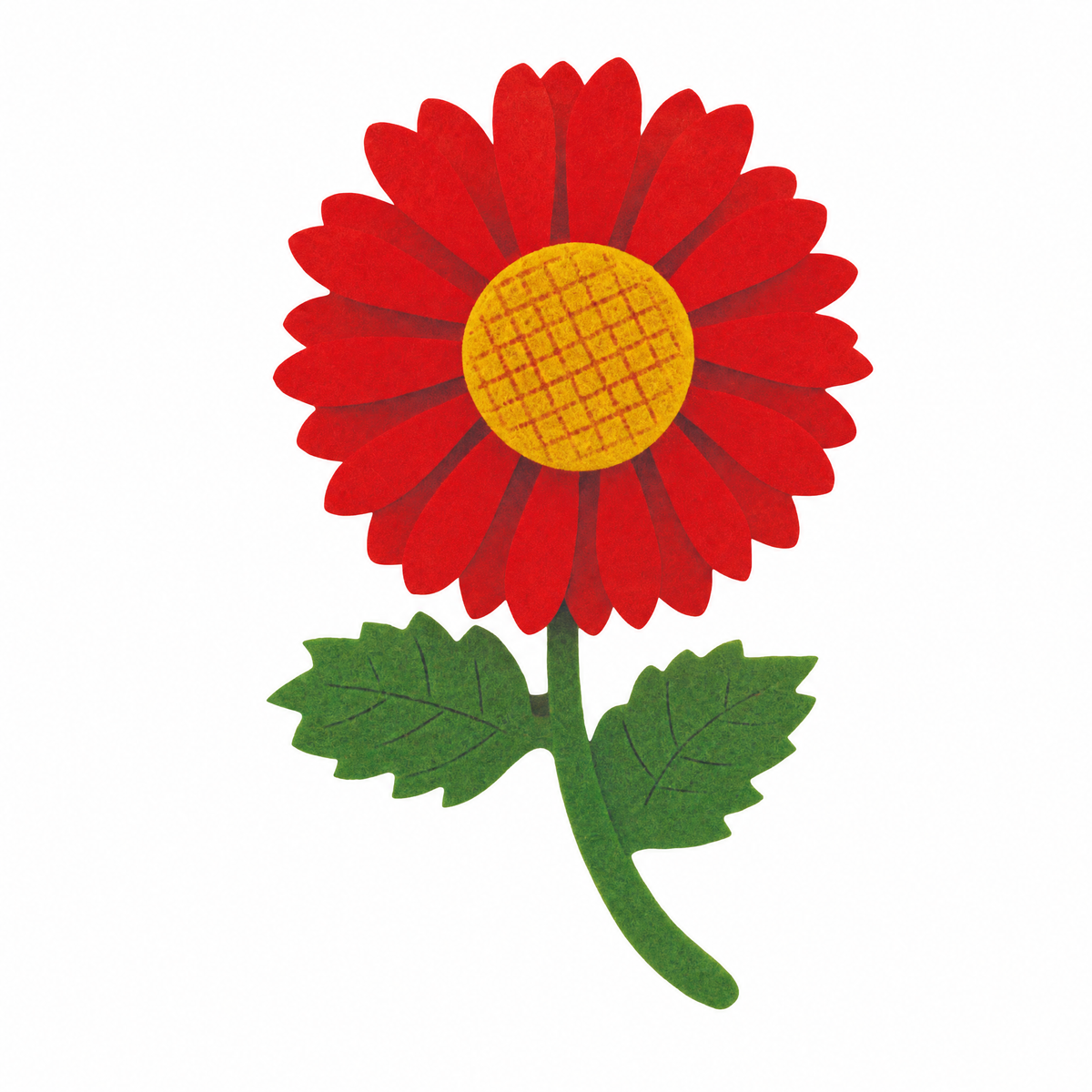 Soft Felt Daisy Flower Stickers – 4-Pack (Assorted Pink & Orange)