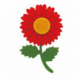 Soft Felt Daisy Flower Stickers – 4-Pack (Assorted Pink & Orange)