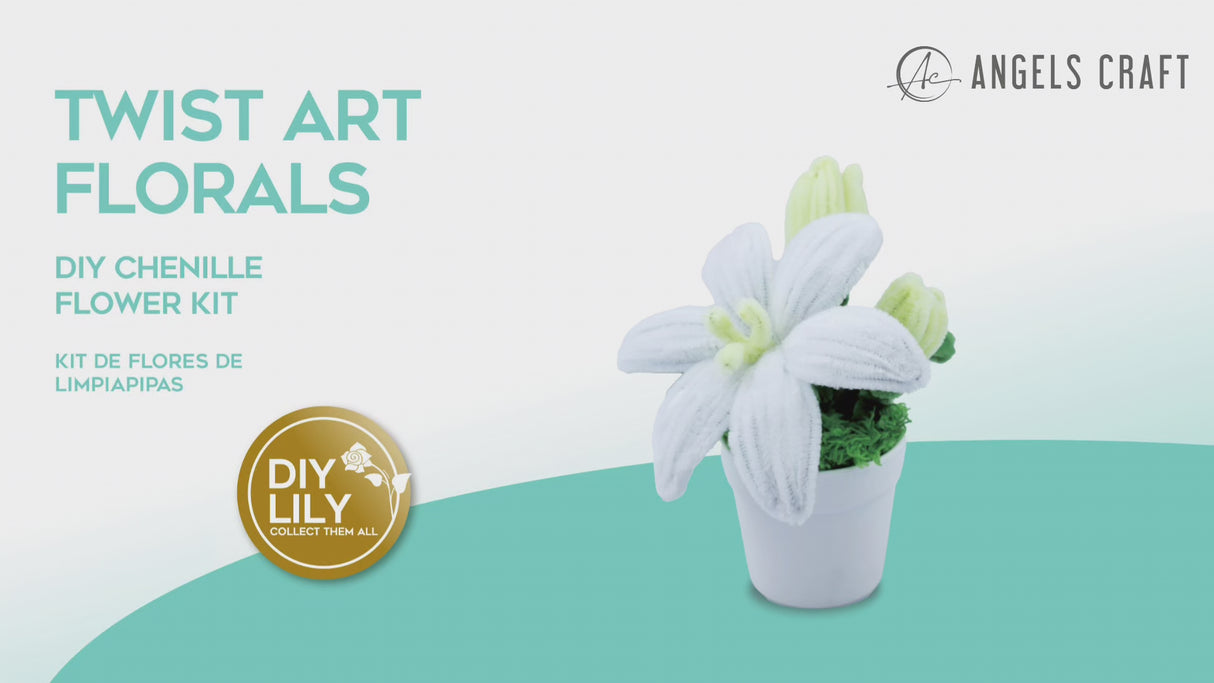 Angels Craft Twist Art Florals - DIY Chenille Lily Kit