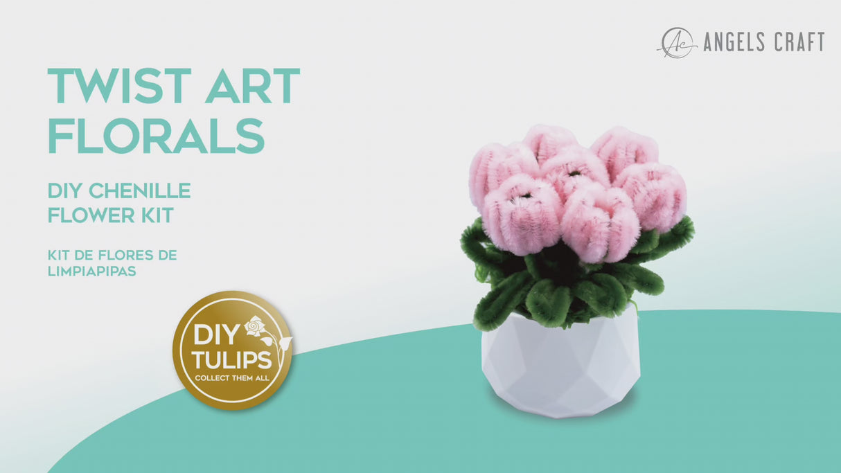 Angels Craft Twist Art Florals - DIY Chenille Tulip Kit