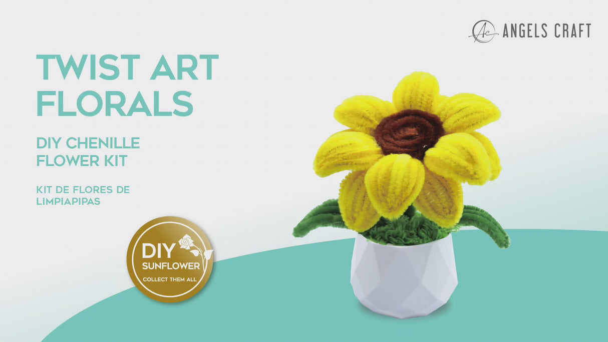 Bring a Little Sunshine Indoors with the DIY Chenille Sunflower Twist Art Kit