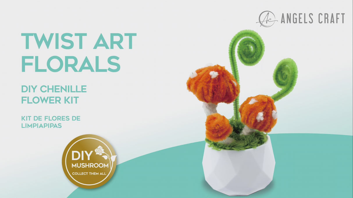 Angels Craft Twist Art Florals - DIY Mushroom Kit
